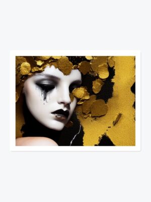 Tablou Allure marmura aur si petrol