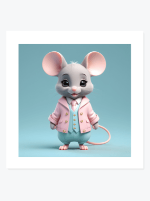 Tablou Șoricel Elegant pentru camera copiilor