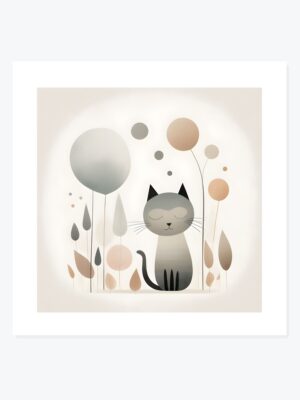 Tablou Singură în Pădure pastel pentru camera copiilor