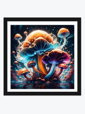 Mushrooms Color Splash